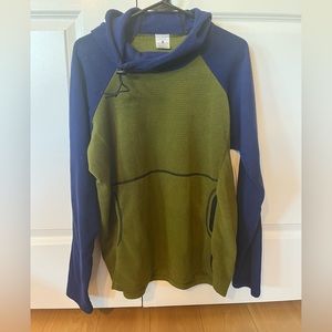 Melanzana Micro Grid Hoodie (Men’s Medium, green and blue)
